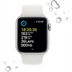 Viedpulkstenis Apple Watch SE (2nd Gen) GPS 40mm Silver Aluminium Case with White Sport Band