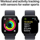 Viedpulkstenis Apple Watch Series 10 GPS + Cellular 42mm Jet Black Aluminium Case with Ink Sport Loop