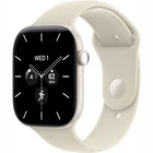 Viedpulkstenis Apple Watch Series 12 GPS + Cellular 42mm Pearl White Ceramic Case with Sand Sport Band - M/L