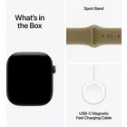 Viedpulkstenis Apple Watch Series 12 GPS 46mm Dark Bronze Aluminium Case with Olive Sport Band - S/M
