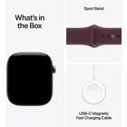 Viedpulkstenis Apple Watch Series 12 GPS + Cellular 46mm Radiant Gold Titanium Case with Burgundy Sport Band - M/L