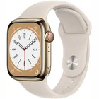 Viedpulkstenis Apple Watch Series 8 GPS + Cellular 41mm Gold Stainless Steel Case with Starlight Sport Band