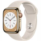 Apple Watch Series 8 GPS + Cellular 45mm Gold Stainless Steel Case with Starlight Sport Band