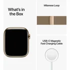 Viedpulkstenis Apple Watch Series 8 GPS + Cellular 45mm Gold Stainless Steel Case with Gold Milanese Loop