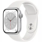 Viedpulkstenis Apple Watch Series 8 GPS 41mm Silver Aluminium Case with White Sport Band