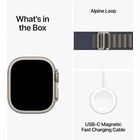 Viedpulkstenis Apple Watch Ultra 2 GPS + Cellular 49mm Titanium Case with Blue Alpine Loop - Medium