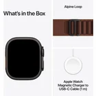 Viedpulkstenis Apple Watch Ultra 4 GPS + Cellular 49mm Black Titanium Case with Burgundy Alpine Loop - M