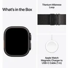 Viedpulkstenis Apple Watch Ultra 4 GPS + Cellular 49mm Black Titanium Case with Black Titanium Milanese Loop - L