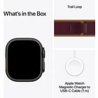 Viedpulkstenis Apple Watch Ultra 4 GPS + Cellular 49mm Black Titanium Case with Burgundy Trail Loop - S/M