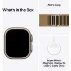 Viedpulkstenis Apple Watch Ultra 4 GPS + Cellular 49mm Natural Titanium Case with Desert Alpine Loop - L