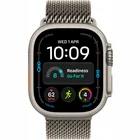 Viedpulkstenis Apple Watch Ultra 4 GPS + Cellular 49mm Natural Titanium Case with Natural Titanium Milanese Loop-M