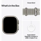 Viedpulkstenis Apple Watch Ultra 4 GPS + Cellular 49mm Natural Titanium Case with Translucent Grey Ocean Band