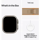 Viedpulkstenis Apple Watch Ultra 4 GPS + Cellular 49mm Natural Titanium Case with Sand Trail Loop - M/L