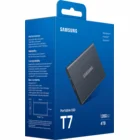 Ārējais cietais disks Samsung Portable SSD T7 USB 3.2 Gen 2 4TB Titan Gray