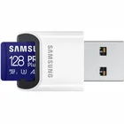 Samsung PRO Plus microSD Card 128GB ar USB adapteri