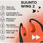 Austiņas Suunto Wing 2 Coral Orange