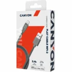 Canyon Charge & Sync Flat Cable USB-A to Lightning 1m Dark Gray