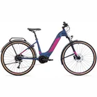 Elektriskais velosipēds Rock Machine 29 Crossride INT e500 B Lady Touring Blue/Pink 29"
