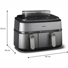 Friteris Philips Dual Basket Airfryer with Steam NA555/00