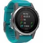 Viedpulkstenis Garmin Fenix 5S Silver with Turquoise Band