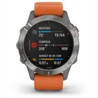 Viedpulkstenis Garmin Fenix 6 Sapphire Ti Gray with Orange band