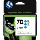 HP 712 Cyan DesignJet InkCartridge 3-Pack