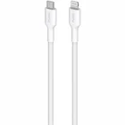 Puro Power and Data Sync Fabric 2.0 cable from USB-C to Lightning 1.2m White