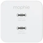 Mophie Essentials Power Adapter Dual USB-C PD 50W White EU