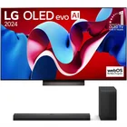 Televizors LG 77" UHD OLED evo C4 Smart OLED77C41LA + Soundbars LG S70TY Komplekts