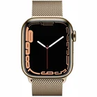 Viedpulkstenis Apple Watch Series 7 GPS + Cellular 41mm Gold Stainless Steel Case with Gold Milanese Loop