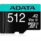 Atmiņas karte ADATA Premier Pro UHS-I U3 512 GB, micro SDXC