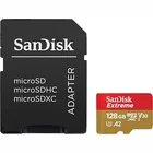SanDisk Extreme microSDXC 128GB + SD Adapteris RED / BROWN