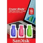 USB zibatmiņa SanDisk Cruzer Blade 16GB 3 gab.