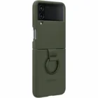 Samsung Galaxy Z Flip4 Silicone Cover with Ring Khaki