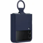 Samsung Galaxy Z Flip4 Silicone Cover with Ring Navy