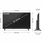 Televizors Sharp 32" HD QLED Google TV 32HF3265E