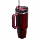 Termokrūze ar salmiņu Stanley The Quencher H2.0 Fluted Tumbler 1.18l Garnet Shine