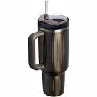 Termokrūze ar salmiņu Stanley The Quencher H2.0 Fluted Tumbler 1.18l Glossy Dark Gray