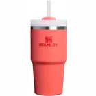 Termokrūze ar salmiņu Stanley The Quencher H2.O FlowState Tumbler 0.6l Coral Red-Orange