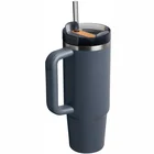 Termokrūze ar salmiņu Stanley The Quencher H2.O FlowState Tumbler 0.89l Grey