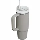 Termokrūze ar salmiņu Stanley The Quencher H2.O FlowState Tumbler 0.89l Light Grey