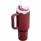 Termokrūze ar salmiņu Stanley The Quencher H2.O FlowState Tumbler 1.18l Cranberry