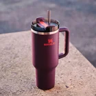 Termokrūze ar salmiņu Stanley The Quencher H2.O FlowState Tumbler 1.18l Plum