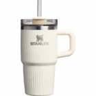 Termokrūze ar salmiņu Stanley The Quencher H2.O Fluted Tumbler 0.6l Cream Gloss