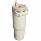 Termokrūze ar salmiņu Stanley The IceFlow Flip Straw 2.0 Tumbler 0.89l Cream