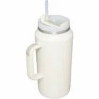 Termopudele ar salmiņu Stanley The Quencher H2.0 FlowState Tumbler 1.9l Cream