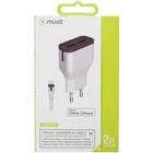 Travel charger 2USB 2A + Cable Lightning White