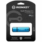 USB zibatmiņa Kingston IronKey Vault Privacy 64GB USB-C IKVP50C/64GB