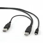 Gembird Dual USB A to Mini-USB 0.9m Black