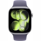 Viedpulkstenis Apple Watch Series 11 GPS + Cellular 46mm Silver Aluminium Case with Purple Fog Sport Band - S/M